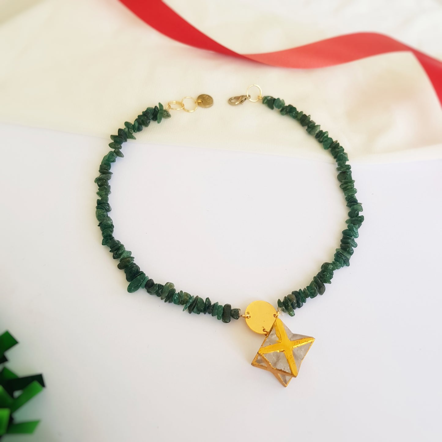 Jade Garlands Star Necklace