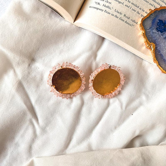 Goldlip Pink Disc Earrings