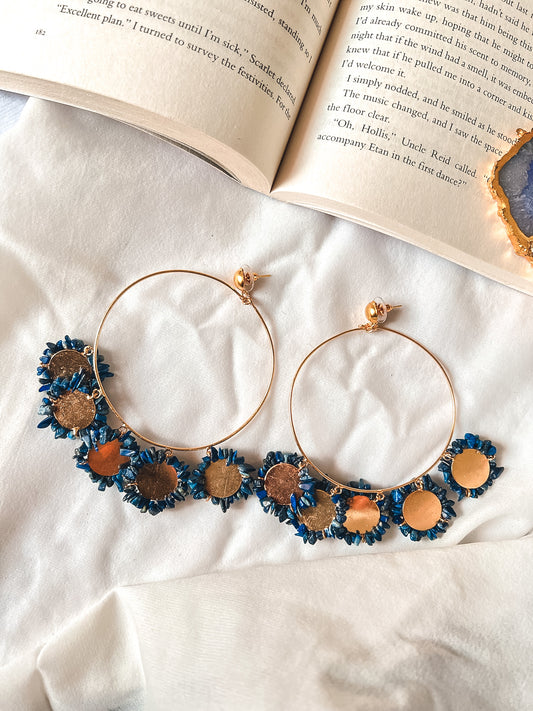 Lahar Waves Coins Earrings