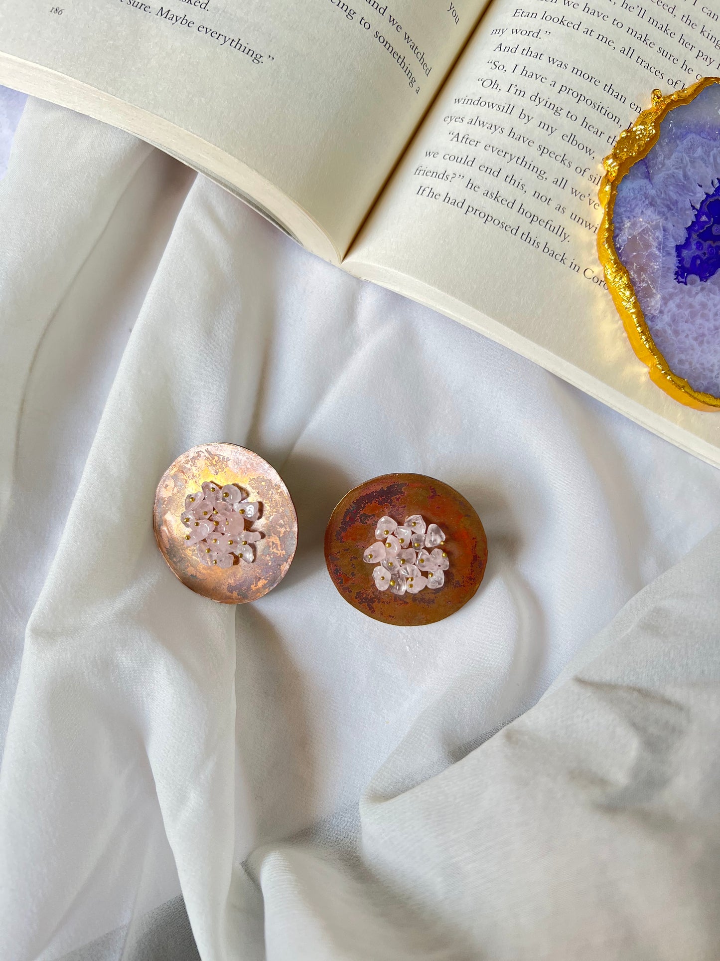 Rose Plate In Fresh Pink Earrings