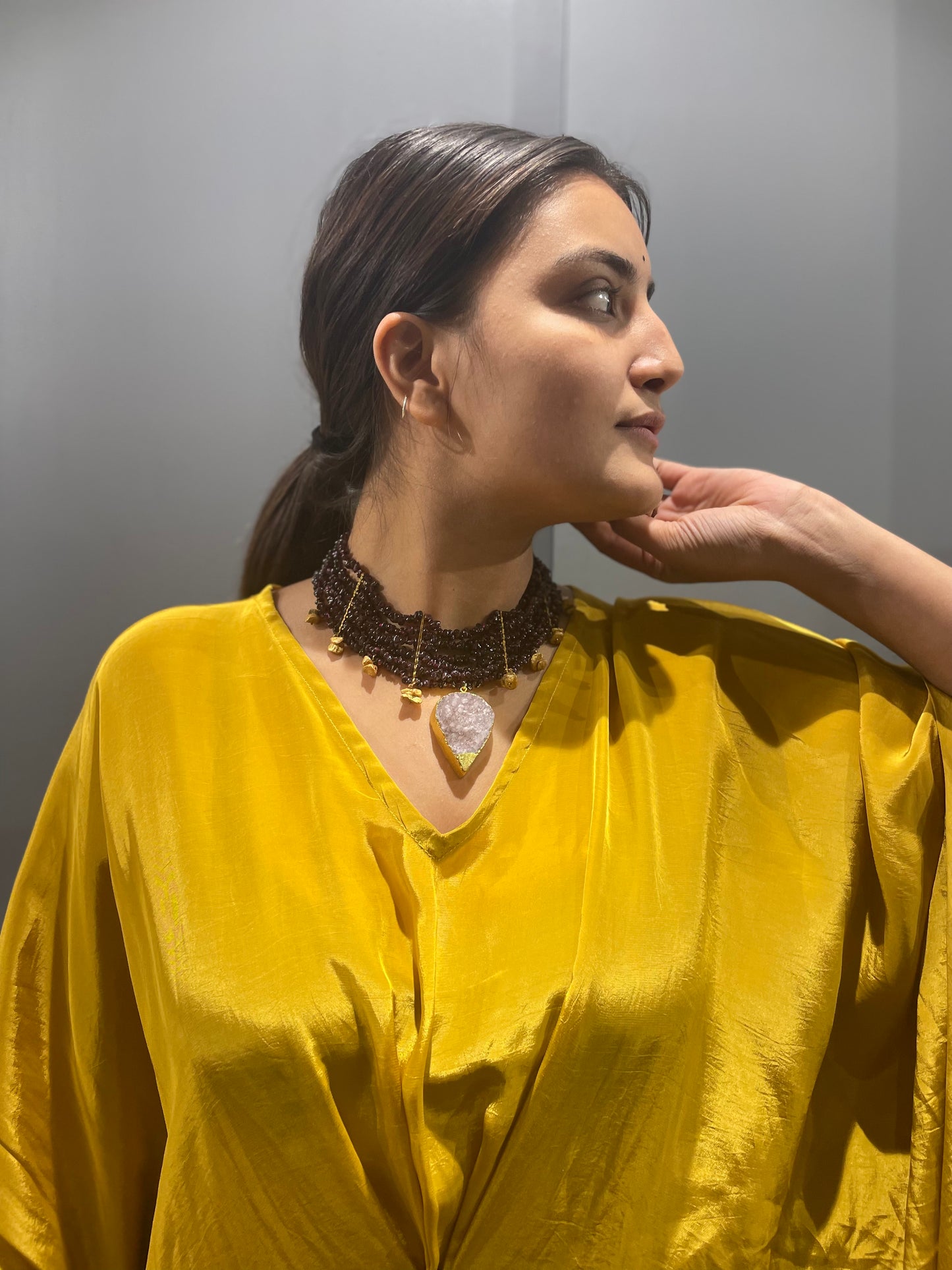 Majestic Garnet Statement Necklace