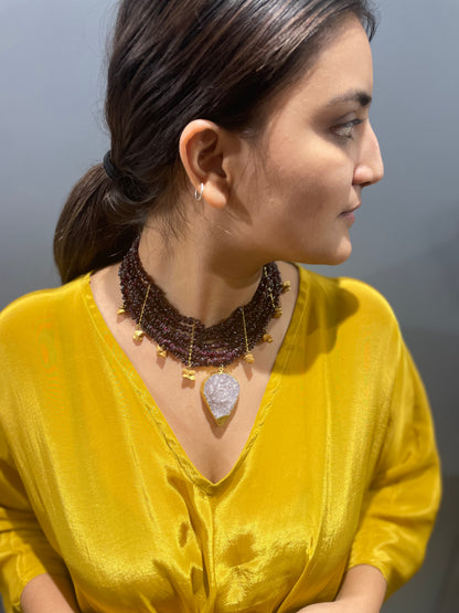 Majestic Garnet Statement Necklace
