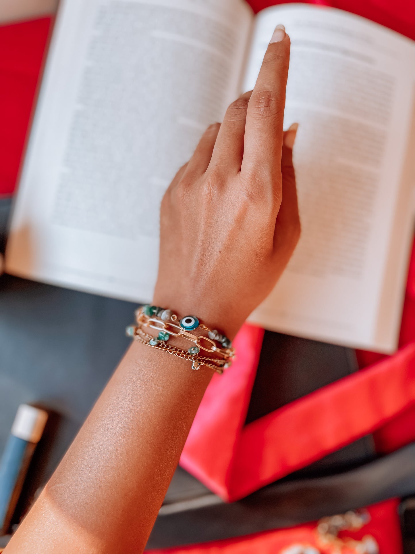 Let’s Twist Again Layer Evil Eye Bracelet