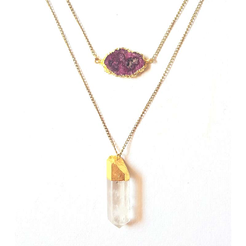 Crystal Minimal Layer Neckpiece