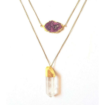 Crystal Minimal Layer Neckpiece