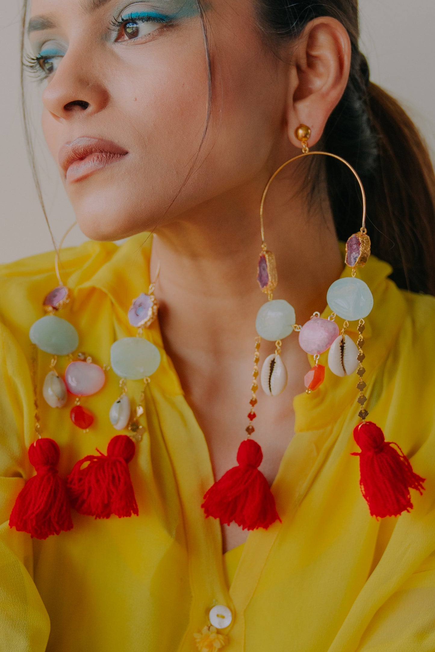 Tale Of Red Tassels Earrings