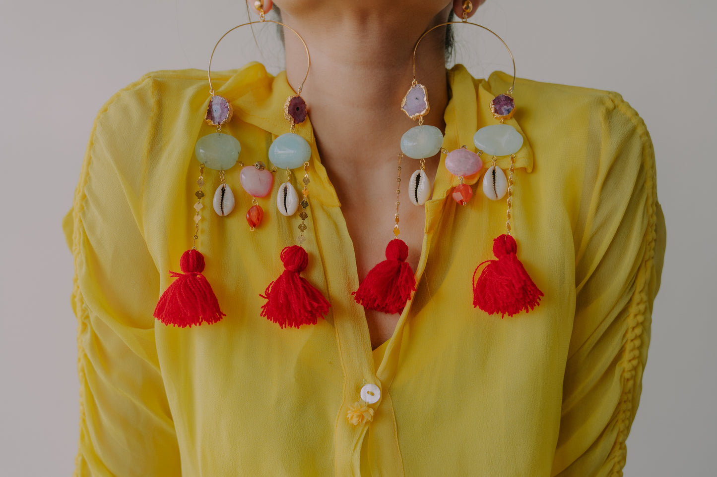 Tale Of Red Tassels Earrings