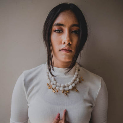 White Peace Necklace