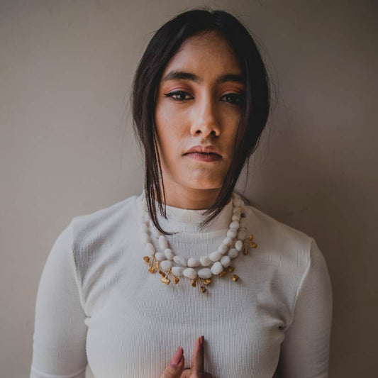White Peace Necklace