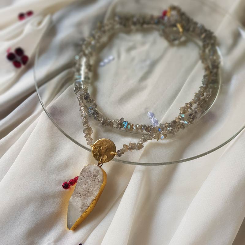 Two Layered Classic Grey Necklace