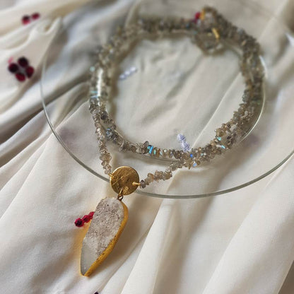 Two Layered Classic Grey Necklace
