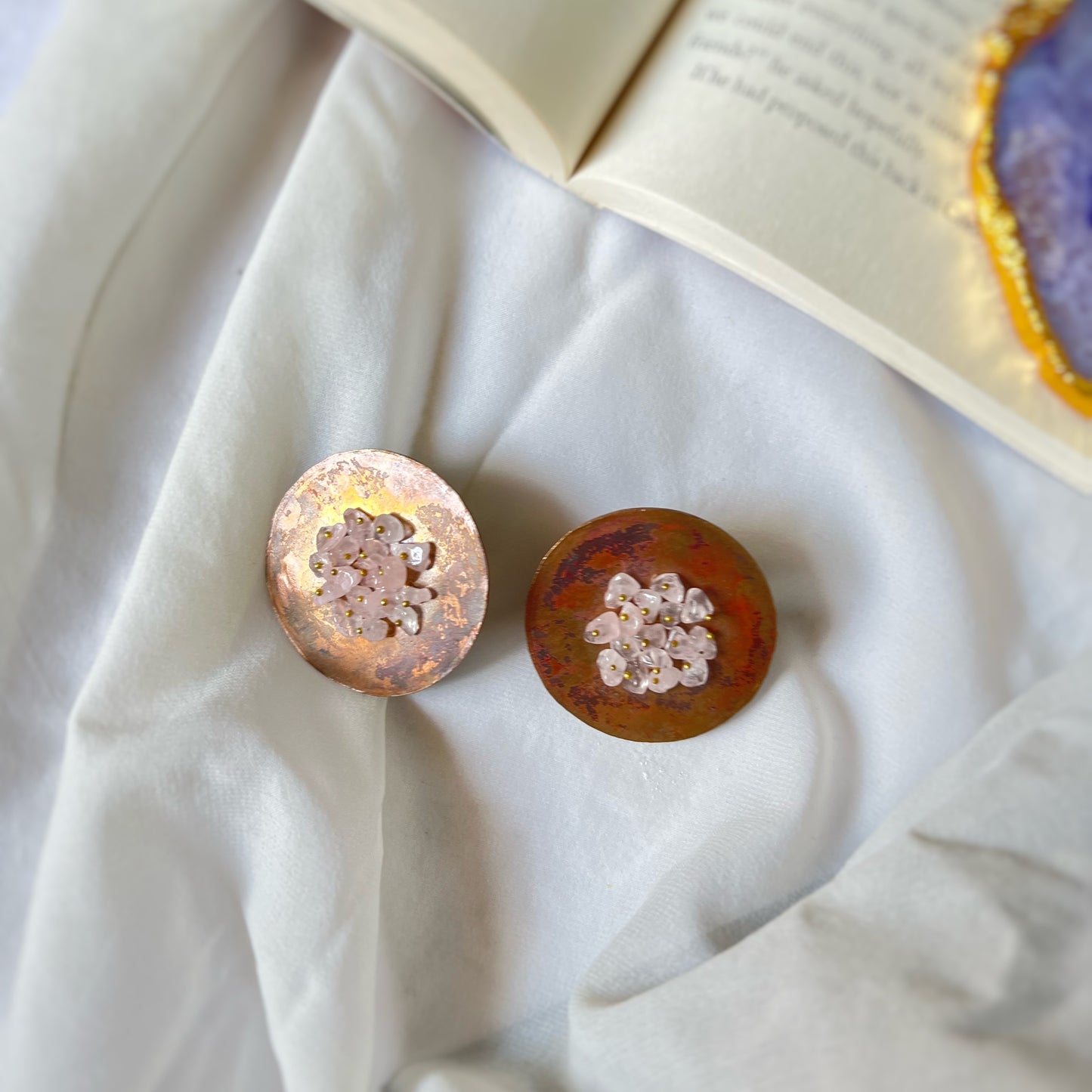 Rose Plate In Fresh Pink Earrings