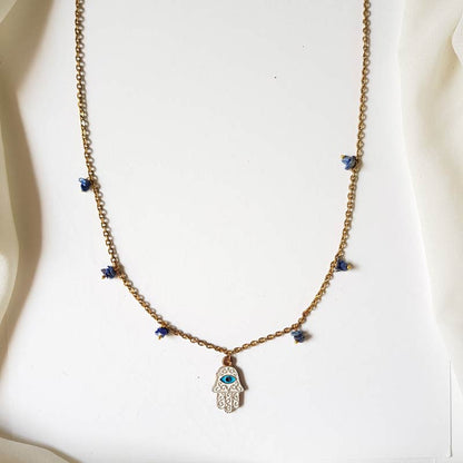 Delicate Blue Evil Eye Minimal Necklace
