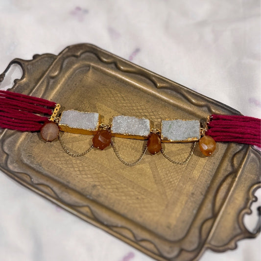 Maroon Raaga Choker Necklace