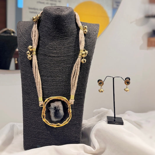Black Festive Boho Ghunghroo Set