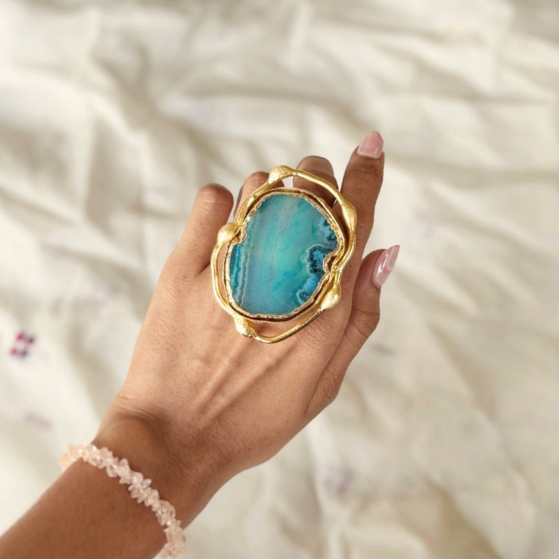 Timeless Treasure Abstract Agate Ring