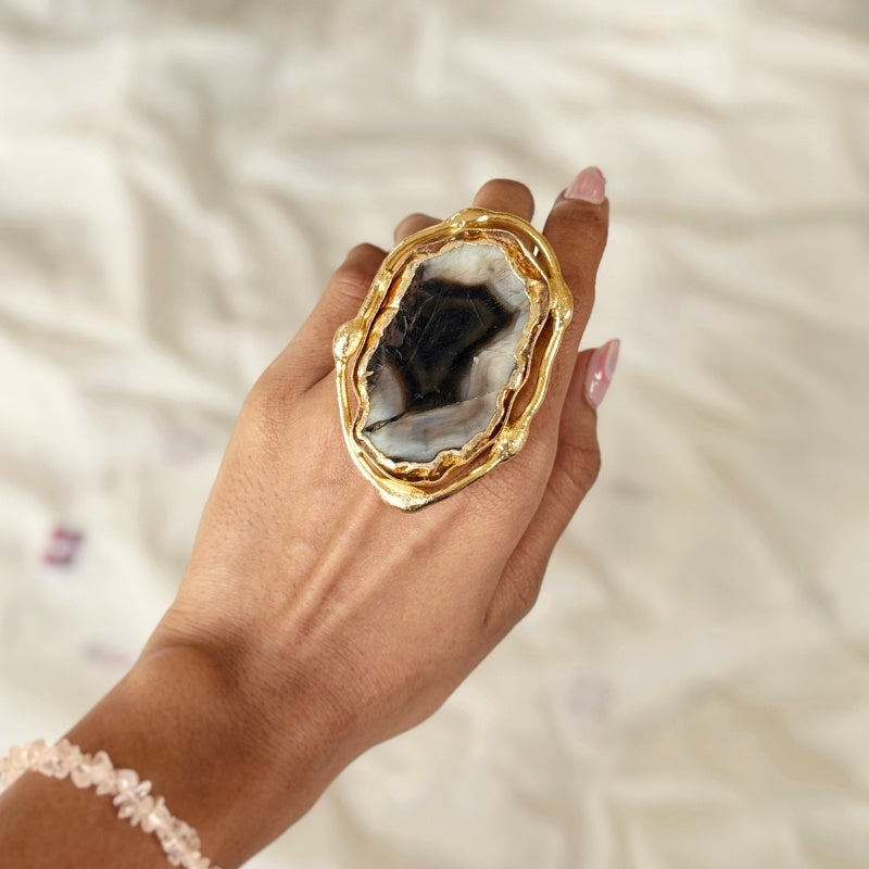 Timeless Treasure Abstract Agate Ring