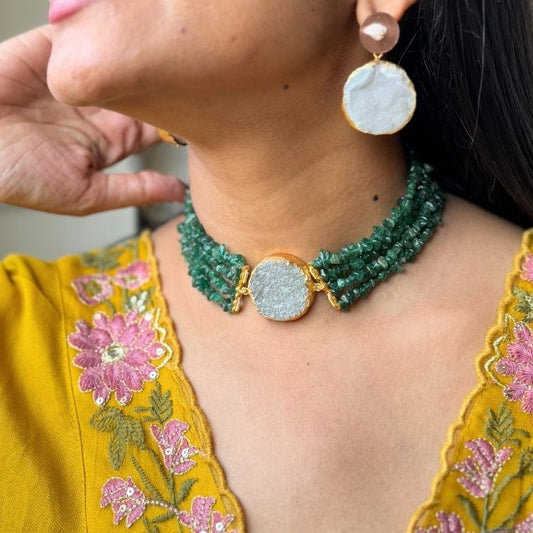 Mystic Green Radiance Choker Set