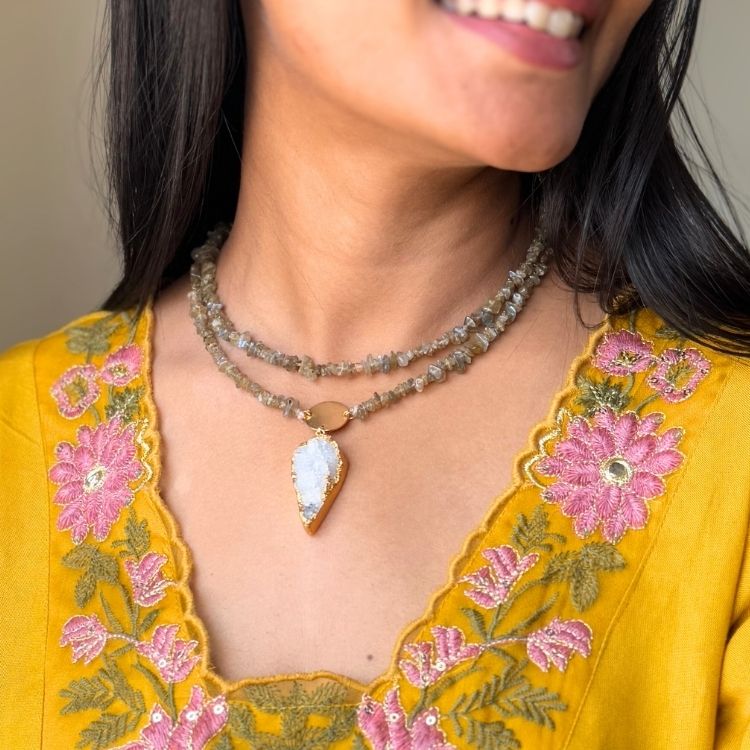 Two Layered Classic Grey Necklace