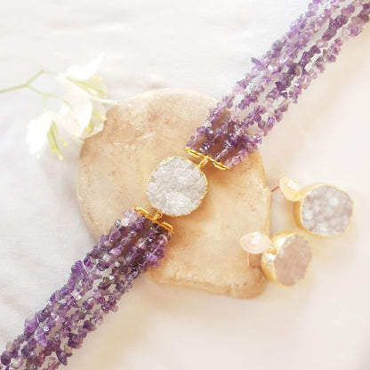 Amethyst Lilac Dust Choker Set