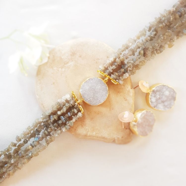 Noir Lunar Grey Choker Set
