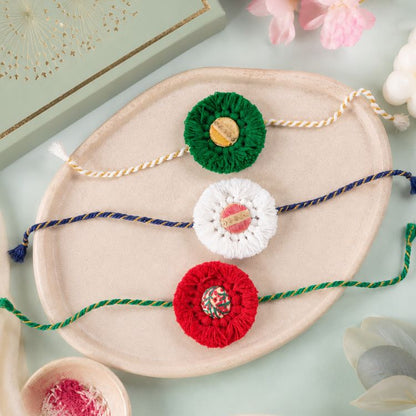 Rang Sutra Rakhi (Set of 3)