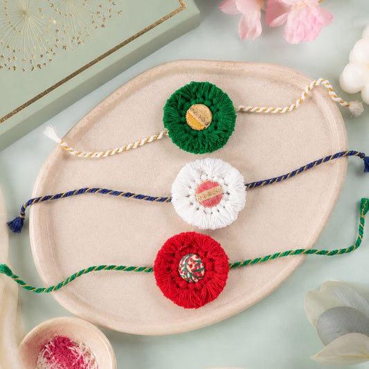 Rang Sutra Rakhi (Set of 3)