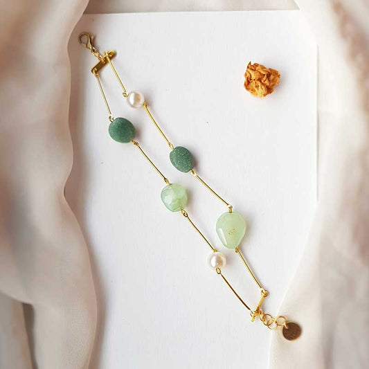 Aqua Green Pearl Whisper Bracelet
