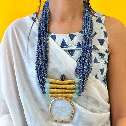 Dreamy Sky Chunky Blue Jewelry Set