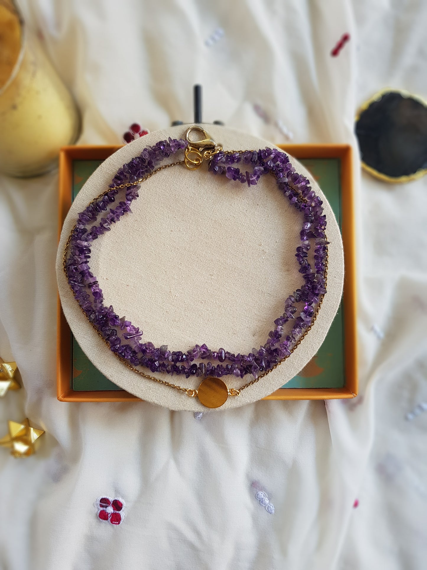 Minimal Style Coin Layer Neckpieces
