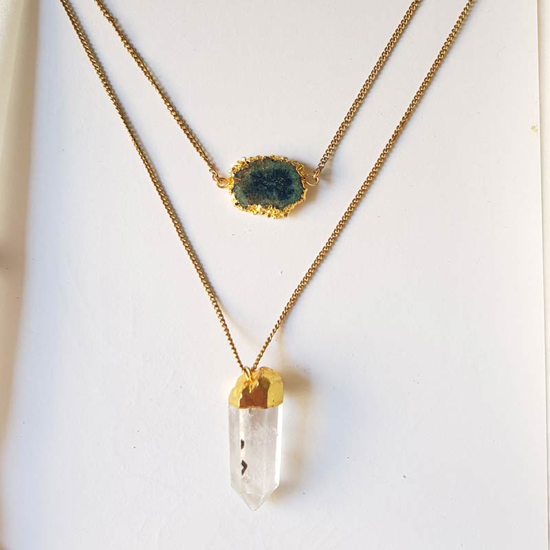 Crystal Minimal Layer Neckpiece