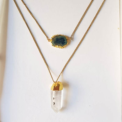 Crystal Minimal Layer Neckpiece