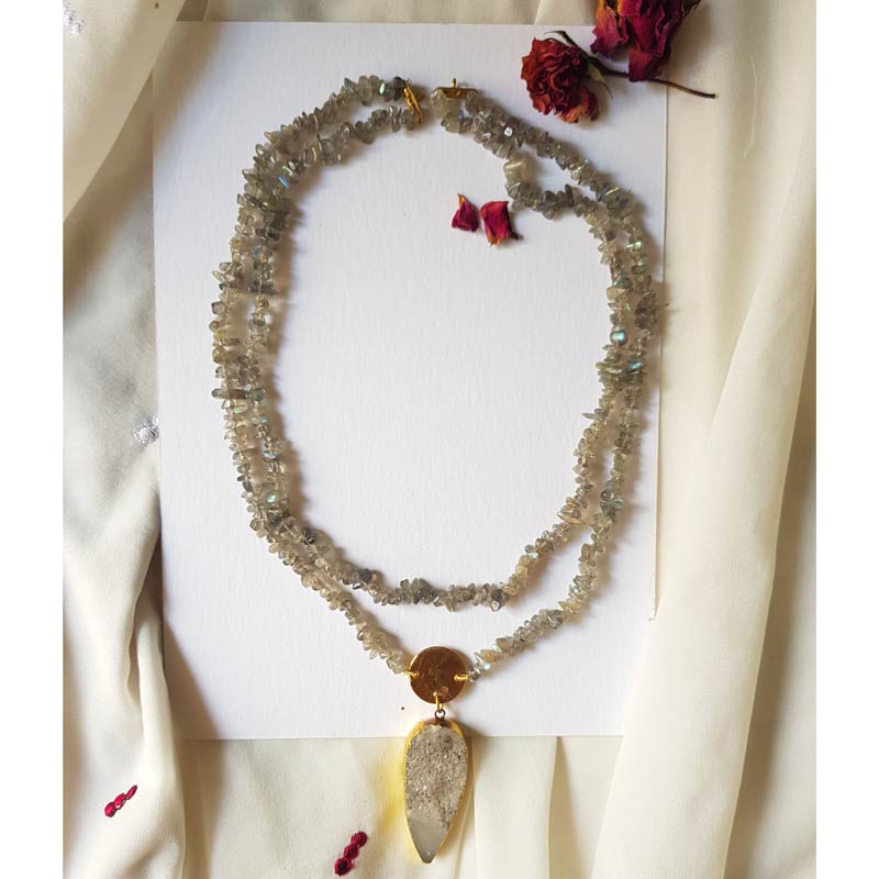 Two Layered Classic Grey Necklace